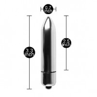 Bullet, SILVER, 1 Speed Vibrating